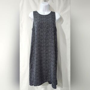 GAP Womens‎ Shift Dress Size M Navy Herringbone Classic Swing Party Flowy Summer